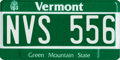 VT license plate NVS556