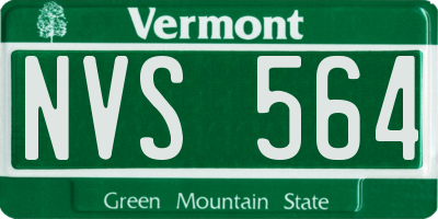 VT license plate NVS564