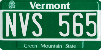 VT license plate NVS565