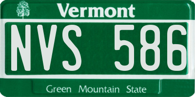 VT license plate NVS586
