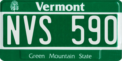 VT license plate NVS590