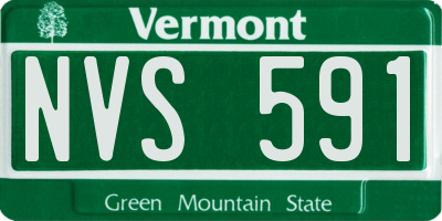 VT license plate NVS591