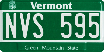 VT license plate NVS595