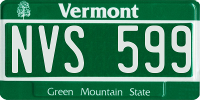 VT license plate NVS599
