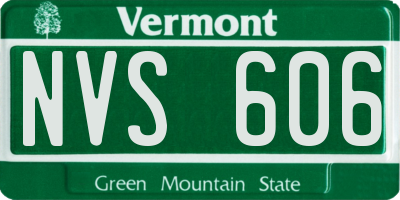 VT license plate NVS606