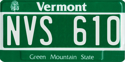 VT license plate NVS610