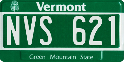 VT license plate NVS621