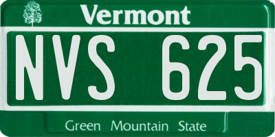 VT license plate NVS625