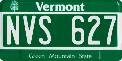 VT license plate NVS627