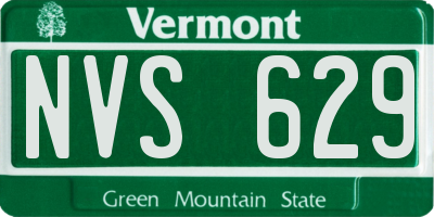 VT license plate NVS629