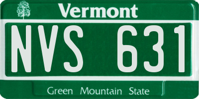 VT license plate NVS631