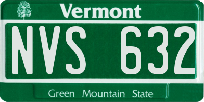 VT license plate NVS632