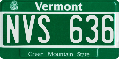 VT license plate NVS636