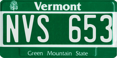VT license plate NVS653