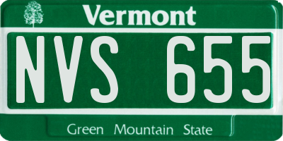 VT license plate NVS655