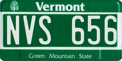 VT license plate NVS656
