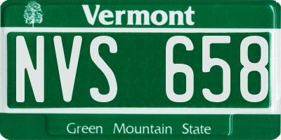VT license plate NVS658