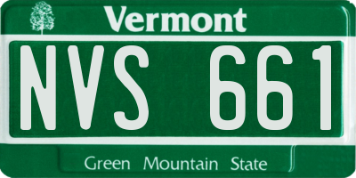 VT license plate NVS661