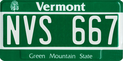 VT license plate NVS667