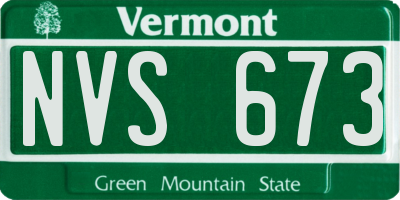 VT license plate NVS673