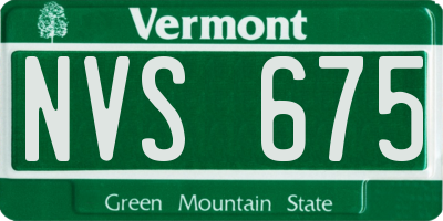 VT license plate NVS675