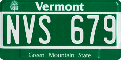 VT license plate NVS679