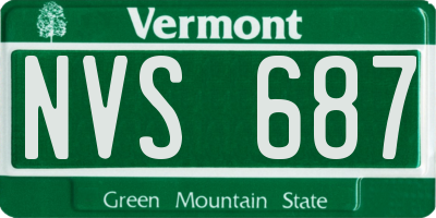 VT license plate NVS687