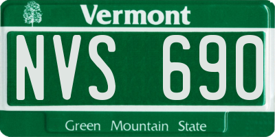 VT license plate NVS690
