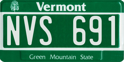 VT license plate NVS691