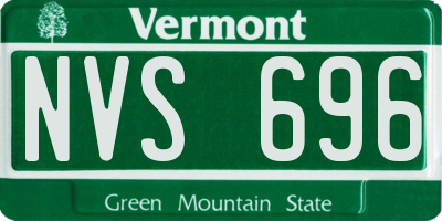 VT license plate NVS696