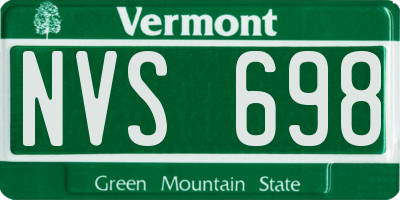 VT license plate NVS698