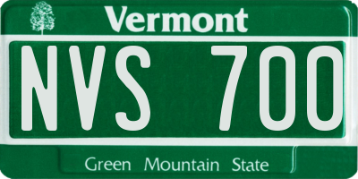 VT license plate NVS700