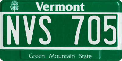 VT license plate NVS705