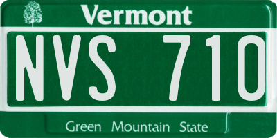 VT license plate NVS710