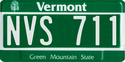 VT license plate NVS711