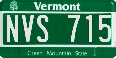 VT license plate NVS715