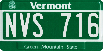 VT license plate NVS716