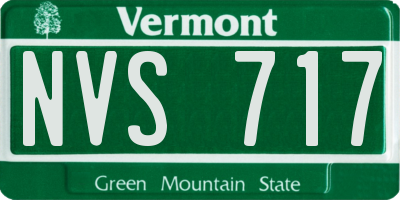 VT license plate NVS717