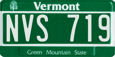 VT license plate NVS719