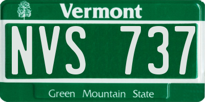 VT license plate NVS737