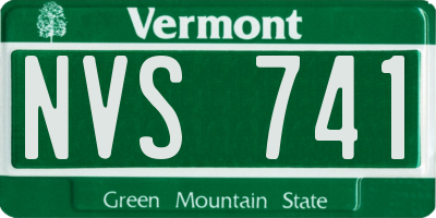 VT license plate NVS741