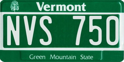 VT license plate NVS750