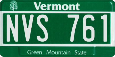 VT license plate NVS761