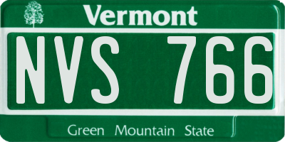 VT license plate NVS766