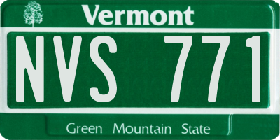VT license plate NVS771