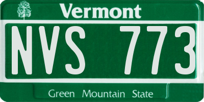 VT license plate NVS773