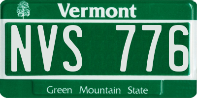 VT license plate NVS776