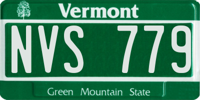VT license plate NVS779
