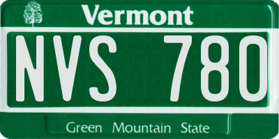 VT license plate NVS780