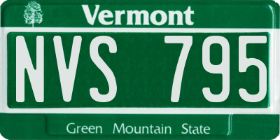 VT license plate NVS795